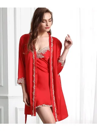 Women's Two-Piece Suspender Skirt Sleepwear Set Spring and Summer Home Clothes Set 