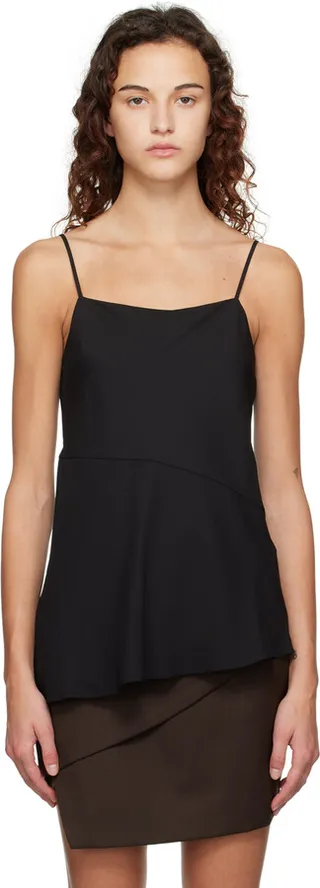 Theory Black Draped Camisole