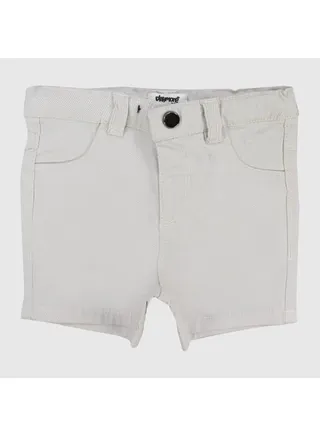 Unisex Beige Gabardine Shorts 