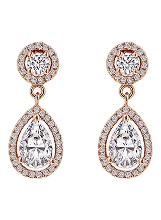 Crystal Studded Clip-on Earrings 