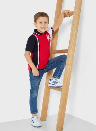 Boys Colorblock Polo Shirt