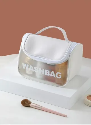 White makeup and cream organizing bag 