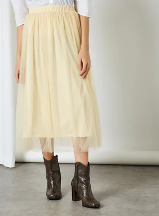 Solid Tulle Skirt Lambs Wool(12- 