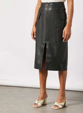 Utility Pencil Skirt Black 