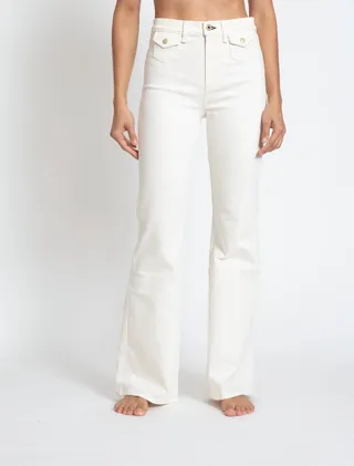 70S Bootcut Jean in Ivory