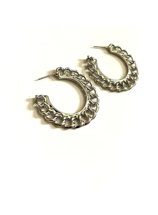 Silver Chain Earrings 
