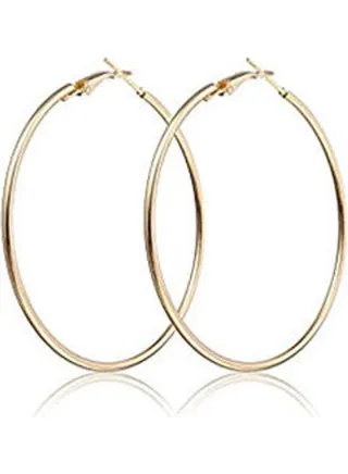 Hoop EarringsPlated S Rounded Hoops Earrings For Women Girls 