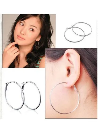 Metal Hoop Earrings 