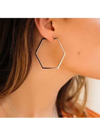 Metal Hoop Earrings 
