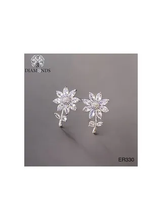 Shine with Modern Sophistication: High-Quality Platinum-Plated Silver Earrings 