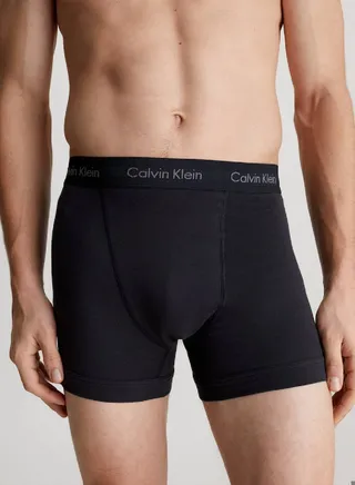 Men's 3 Pack Trunks - Cotton Stretch -  cotton elastane blend, Multicolor 