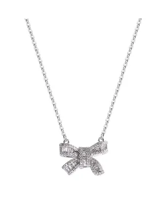 Bow Knot Element Titanium Steel Necklace 