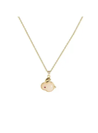 Rabbit Element Titanium Steel Necklace Gold Tone Plated 