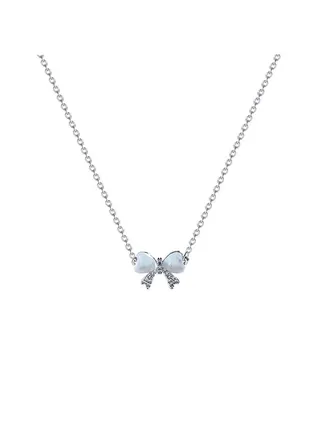 Opal Bow Element Necklace 