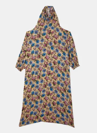 Praying Dress With Floral Prints And With Attached Veil 