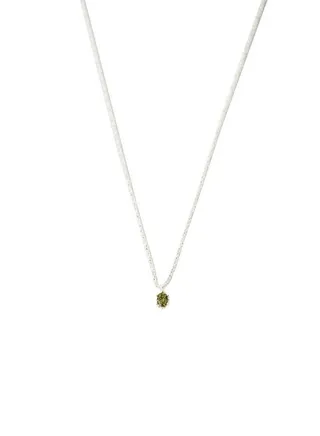 Niche design sense of light luxury green diamond necklace 
