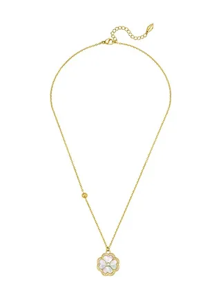 Police Flora Gold Plated Ladies Necklace With Mother of Pearl 450+50MM - PEJLN0003204 