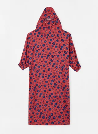 Praying Dress With Floral Prints And With Attached Veil 