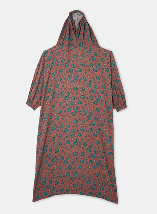 Praying Dress With Floral Prints And With Attached Veil 