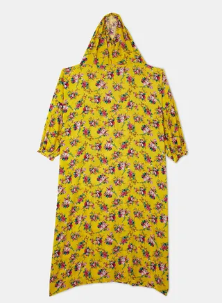 Praying Dress With Floral Prints And With Attached Veil 