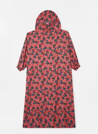 Praying Dress With Floral Prints And With Attached Veil 