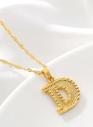 Fashion  Letter Alphabet Jewelry Pendant Necklace for Women 