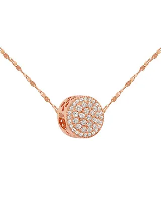 Round Transfer Beads Titanium Steel Necklace 