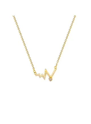 Heart Broken Line Shape Titanium Steel Necklace 