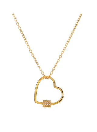 Women's heart shaped necklace gold 