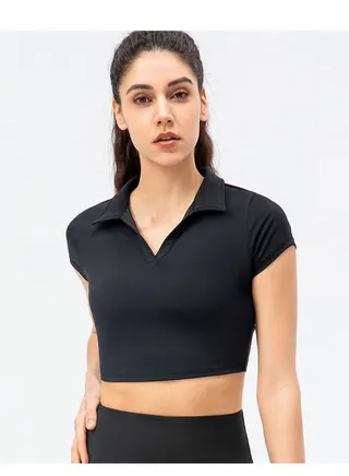 tight leisure running yoga exercises with short sleeves 