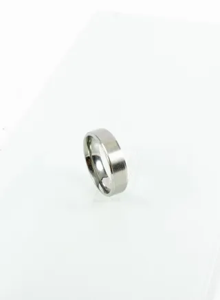 Stainless Steel Silver Ring size 17 