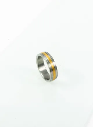 Stainless Steel silver /gold ring size 9 