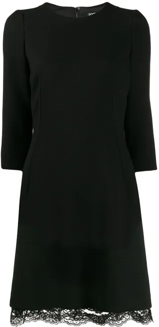 Lace Trim Short Dress