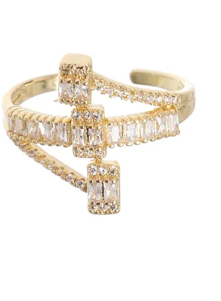 Free Size Ring with Zircon Stones 