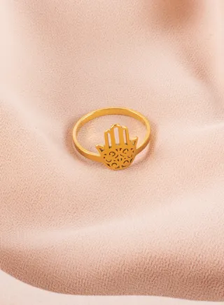 Stainless Steel Golden Ring Hand Size 10/20 