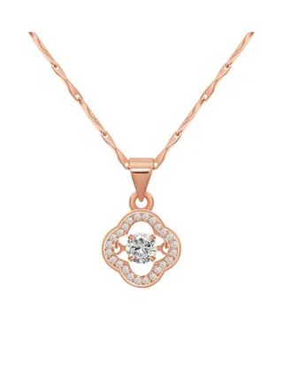 Beating Heart Series Clover Titanium Steel Necklace 
