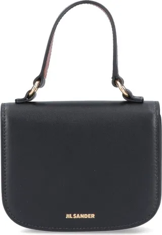 Jil Sander Mini Halo Logo Printed Tote Bag