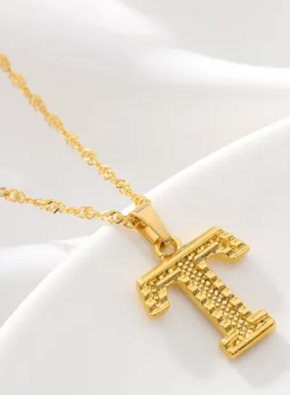 Fashion  Letter Alphabet Jewelry Pendant Necklace for Women 