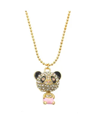 Full Diamond Zircon Panda Element Necklace 
