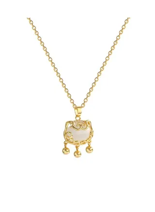 Safety lock element titanium steel necklace 