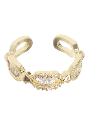 Free Size Ring with Gold Sparkles 