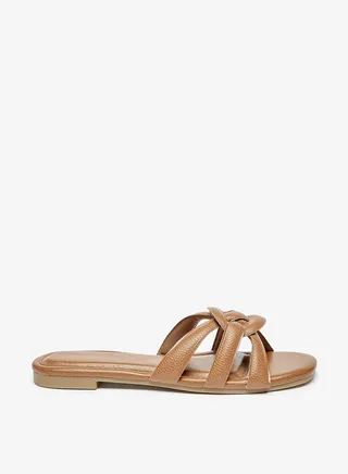 Womens Open Toe Slip-On Sandals 