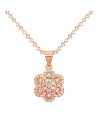 Shiny Series Cherry Blossom Titanium Steel Necklace 
