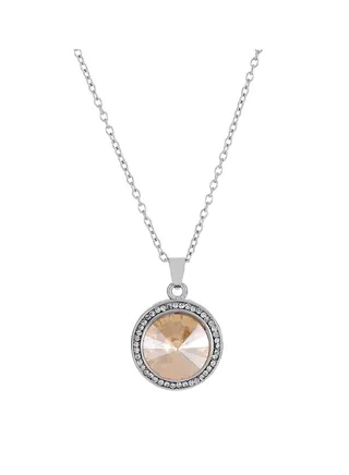 Vintage Zirconia Round Necklace 