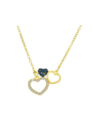 Vintage Diamond Openwork Heart Necklace 