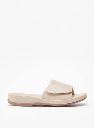 Women All-Over Monogram Print Slide Sandals 