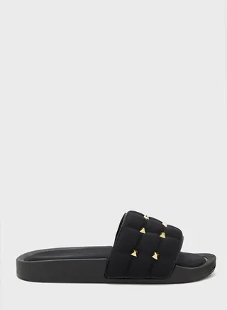 Ladies Quilted Stud Slider