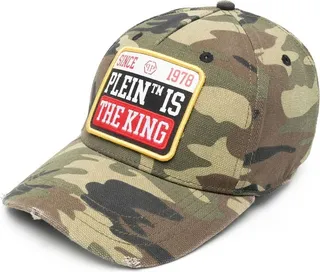 Camouflage-Print Logo-Patch Cap