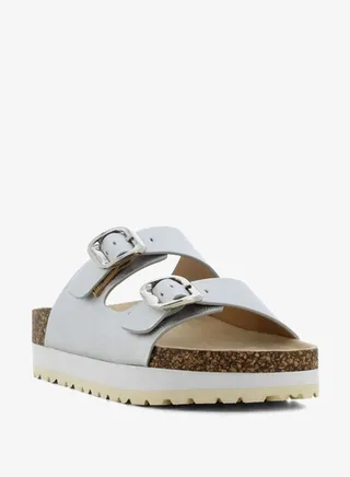 Women's Buckle Detail Slip-On Sandals 