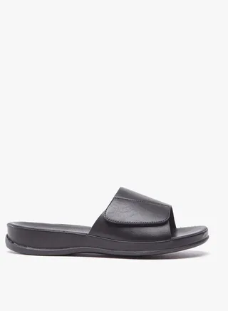 Women All-Over Monogram Print Slide Sandals 